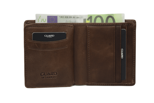 Guard Kahve Tiguan Crazy Yatay Mini Cüzdan - Thumbnail
