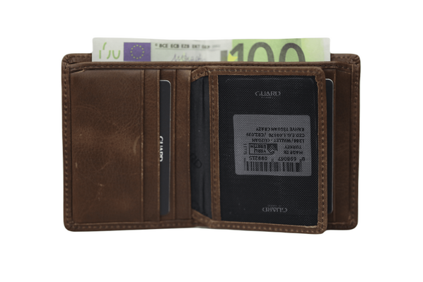 Guard Kahve Tiguan Crazy Yatay Mini Cüzdan - Thumbnail