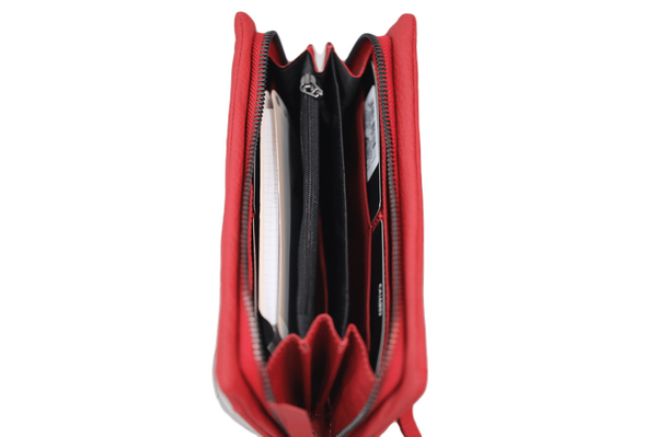 Guard Kırmızı Guti Mat El pörtföyü Cüzdan - Thumbnail