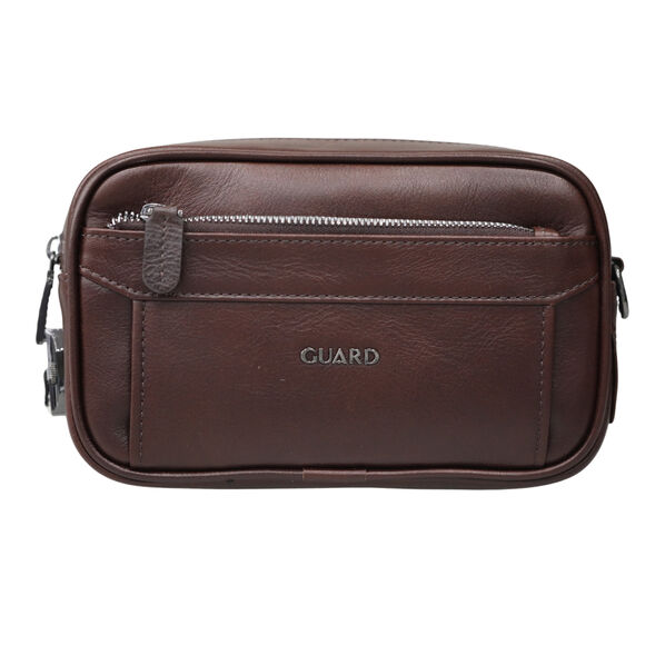 Guard - Guard Kristal Kahve Hakiki Deri Şifreli El Çantası Guard - Guard Kristal Kahve Hakiki Deri Şifreli El Çantası