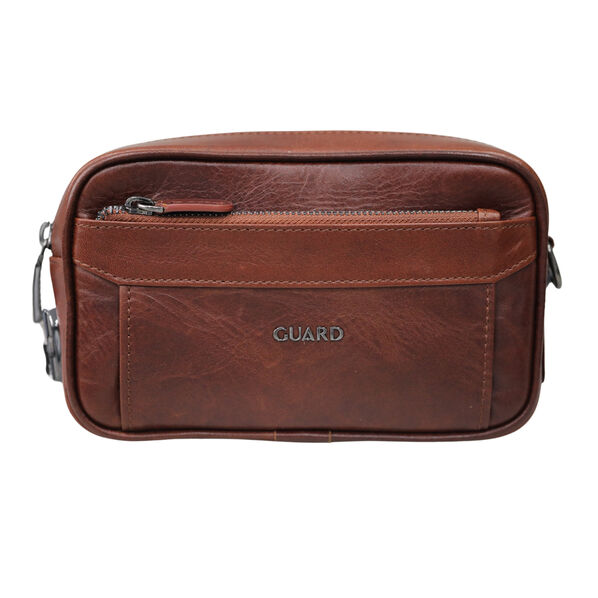 Guard - Guard Kristal Taba Hakiki Deri Şifreli El Çantası