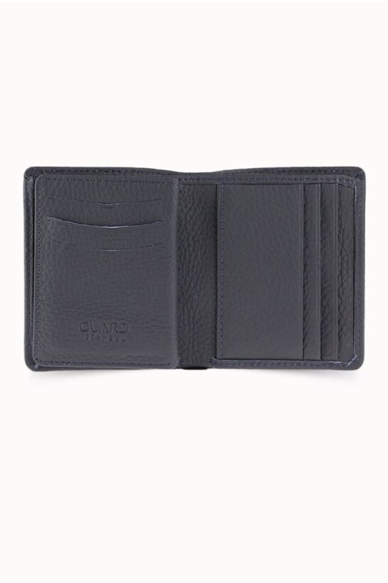 Guard Lacivert Guti Mat Yatay Mini Cüzdan
