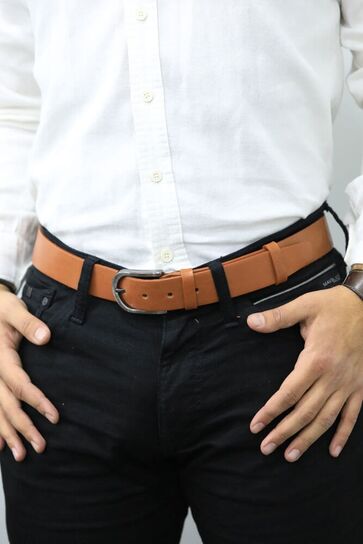 Guard - Guard Light Tan Sport Buffalo Leather Belt - 3 Cm