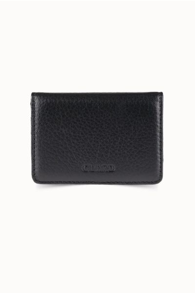 Guard - Guard Magnetic Small Size Black Leather Card Holder/Business Card Holder