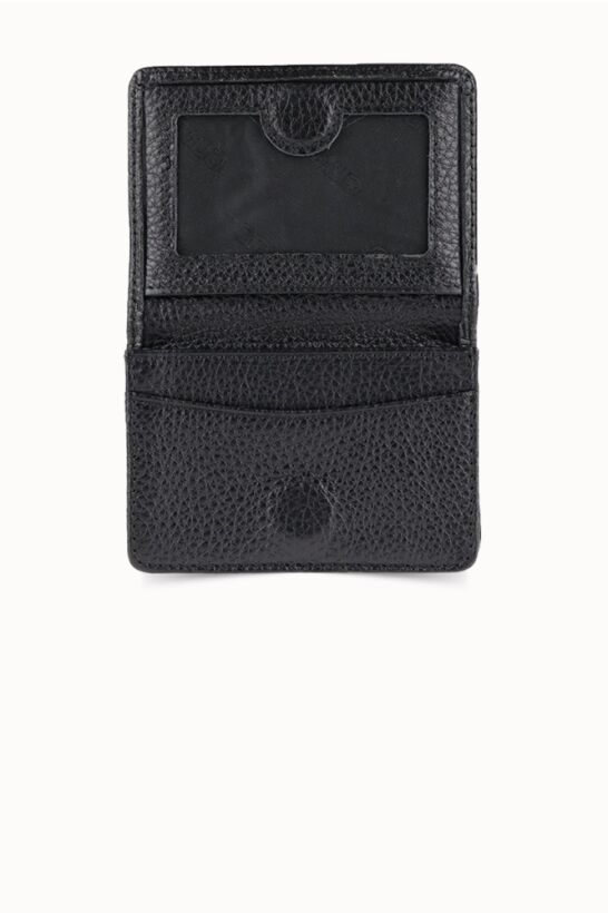 Guard Magnetic Small Size Black Leather Card Holder/Business Card Holder