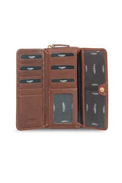 Guard Matte Tan Leather Women's Wallet - Thumbnail