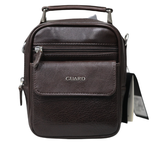 Guard - Guard Mini Kahverengi Kristal Deri El Çantası