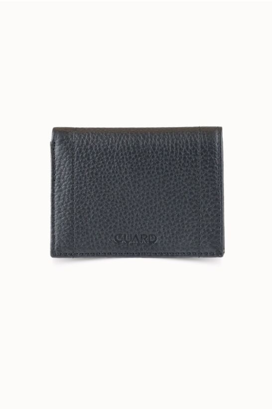 Guard Minimal Black Leather Men's Wallet
