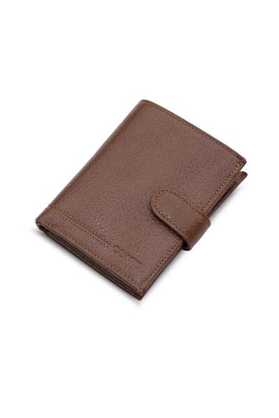 Guard Multi-Compartment Vertical Leather Men's Wallet - Thumbnail