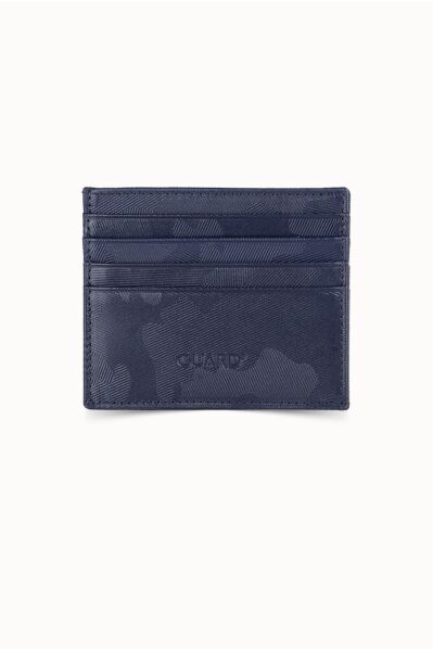 Guard - Guard Navy Blue Camouflage Leather Card Holder