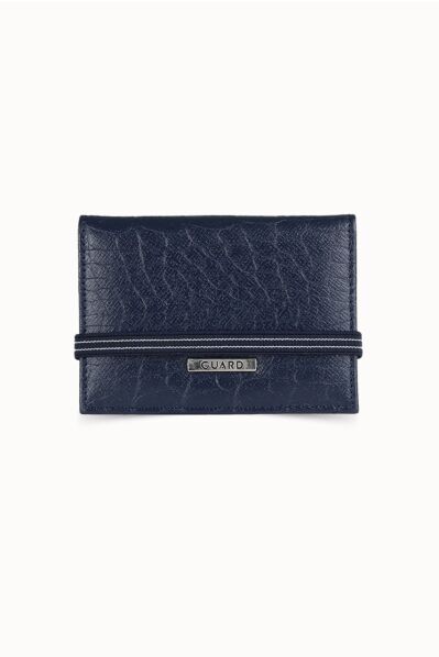 Guard - Guard Navy Blue Croco Patterned Elastic Sport Card Holder