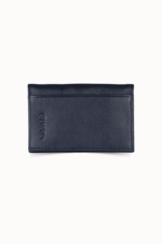 Guard Navy Blue Nappa Leather Card Holder