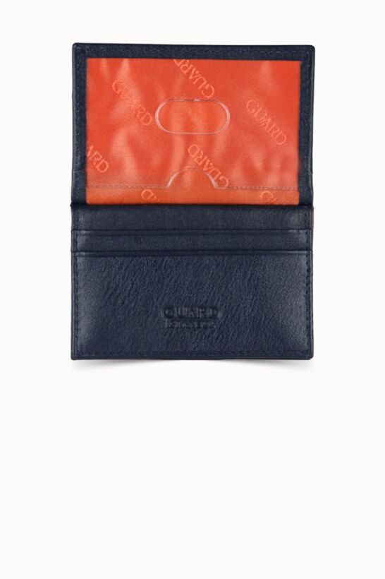 Guard Navy Blue Nappa Leather Card Holder