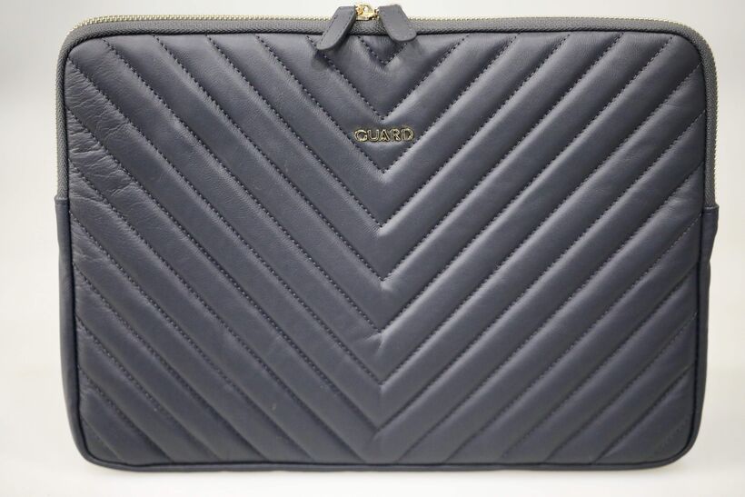 Guard Navy Blue Large Capitone Clutch Bag