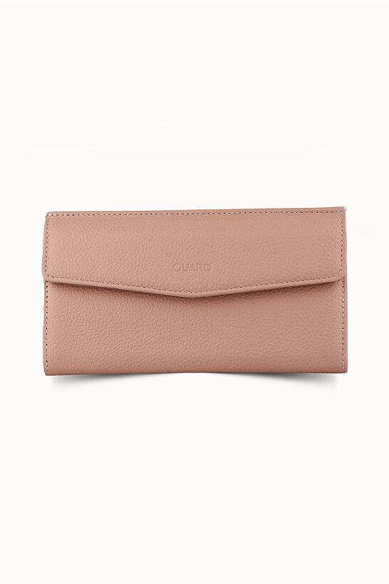 Guard Powder Leather Women's Wallet with Phone Entry