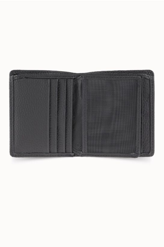 Guard Siyah Guti Mat Yatay Mini Cüzdan