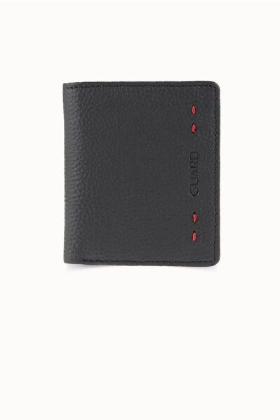 Guard - Guard Siyah Guti Mat Yatay Mini Cüzdan
