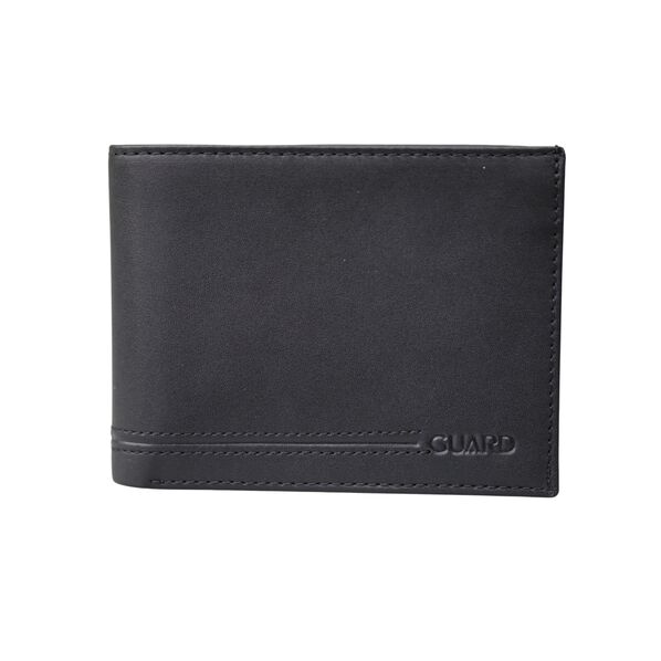 Guard - Guard Siyah Temi Bozuk Para Bölmeli Deri Erkek Cüzdanı
