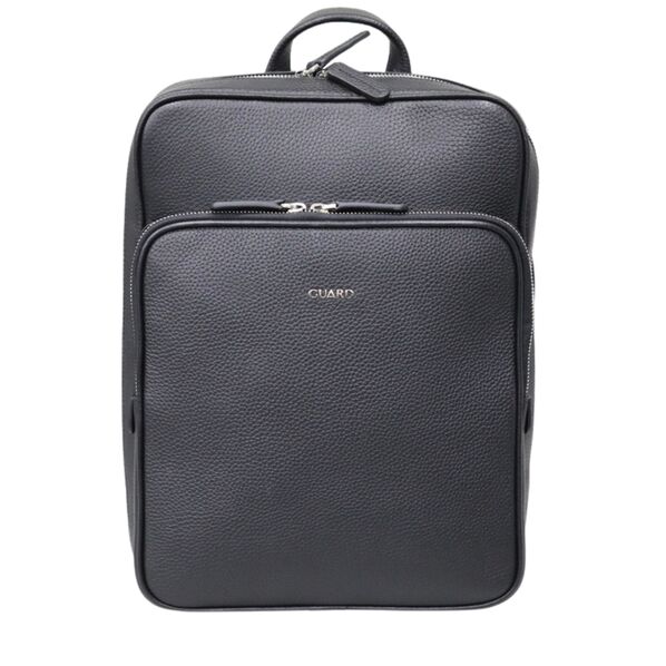 Guard - Guard Siyah Yatay Deri Sırt Çantası