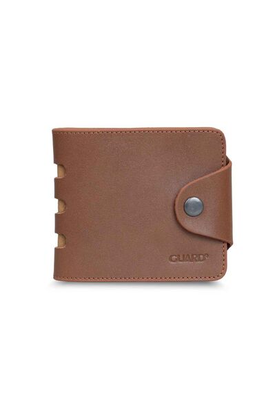 Guard Flip Sport Leather Horizontal Men's Wallet - Tan - Thumbnail