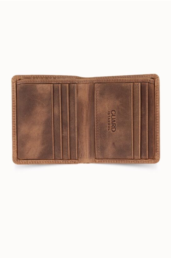 Guard Tan Crazy Minimal Sport Leather Men's Wallet