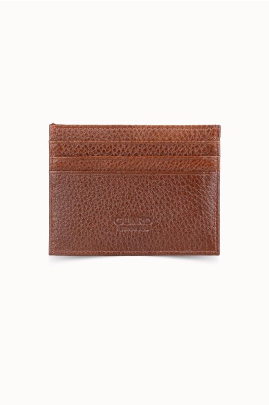 Guard Tan Leather Card Holder