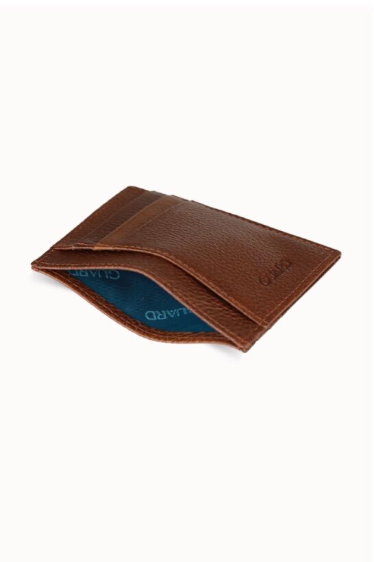 Guard Tan Leather Card Holder
