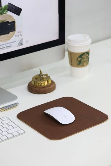 Guard - Guard Tan Leather Mouse Pad 22 x 22 Cm