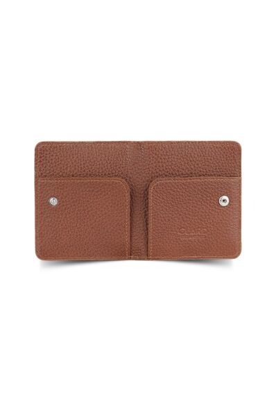 Guard Tan Paste Design Leather Card Holder - Thumbnail