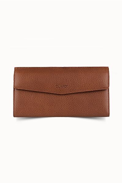 Guard Tan Leather Women's Wallet with Phone Entry - Thumbnail