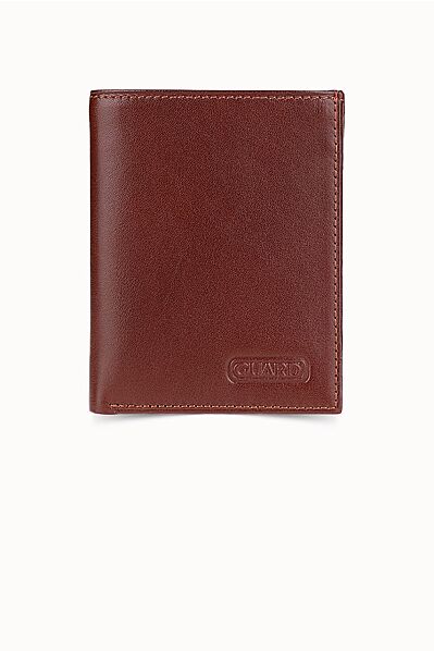 Guard - Guard Slim Tan Vertical Leather Men's Wallet