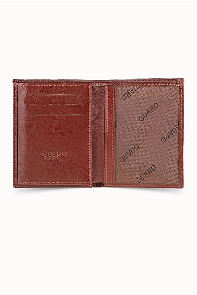 Guard - Guard Slim Tan Vertical Leather Men's Wallet (1)