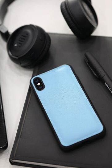 Guard - Guard Turkuaz Saffiano Deri iPhone X / XS Kılıfı Guard - Guard Turkuaz Saffiano Deri iPhone X / XS Kılıfı