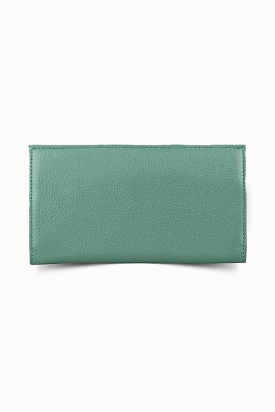 Guard Water Green Leather Women's Wallet with Phone Entry - Thumbnail