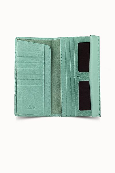 Guard - Guard Water Green Leather Women's Wallet with Phone Entry (1)