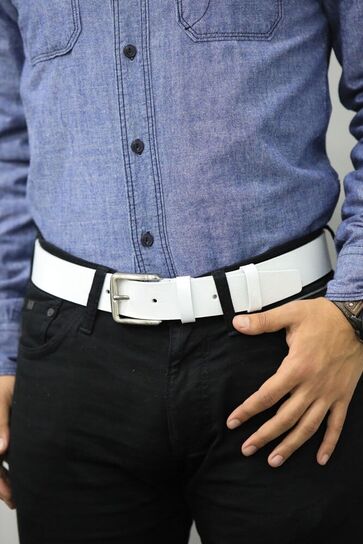 Guard - Guard White Leather Belt