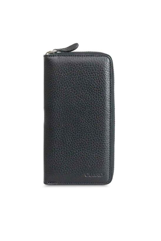 Guard Leather Hakiki Deri Erkek Hediye Seti - Fermuarlı Telefon Bölmeli Portföy Cüzdan & Mini fermuarlı Cüzdan Seti