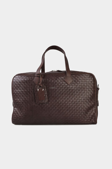 Guard Knit Printed Brown Travel Bag - Thumbnail