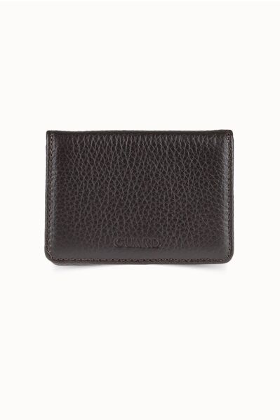 Guard - Guard Magnetic Small Size Brown Leather Card/Business Card Holder