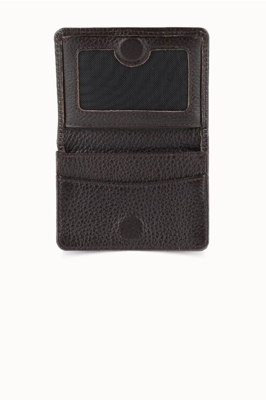 Guard Magnetic Small Size Brown Leather Card/Business Card Holder