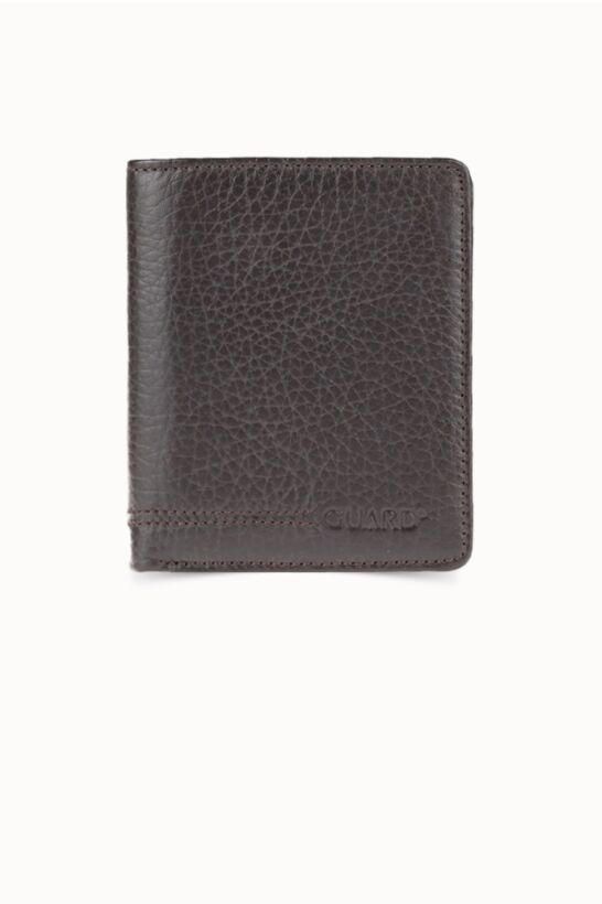 Guard Medium Brown Men's Wallet with Coin Compartment