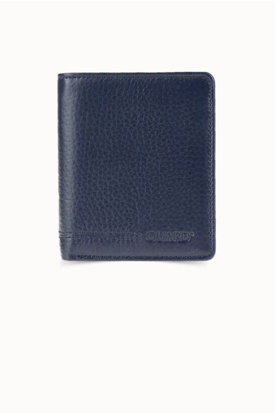Guard Medium Navy Blue Men's Wallet with Coin Compartment