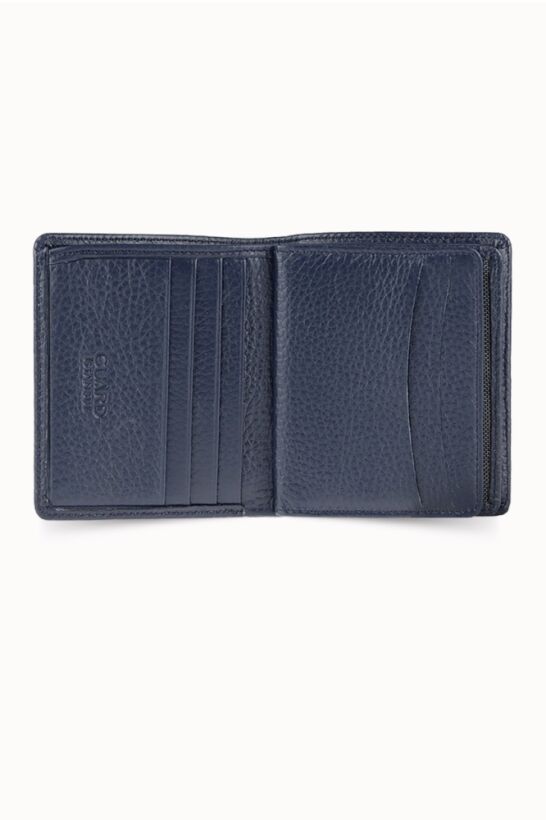 Guard Medium Navy Blue Men's Wallet with Coin Compartment
