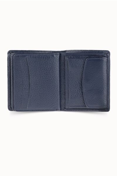 Guard Medium Navy Blue Men's Wallet with Coin Compartment - Thumbnail