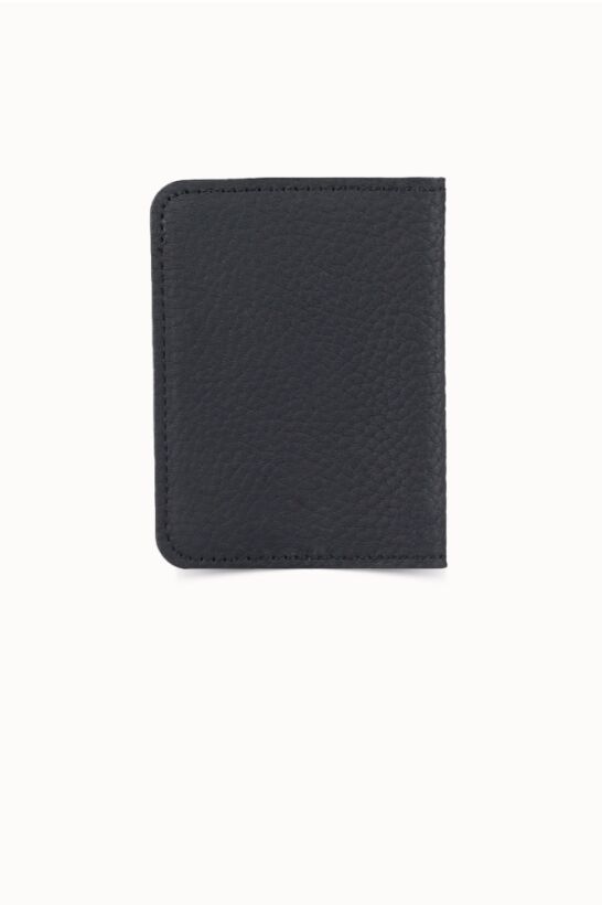 Guard Minimal Matte Black Leather Card Holder