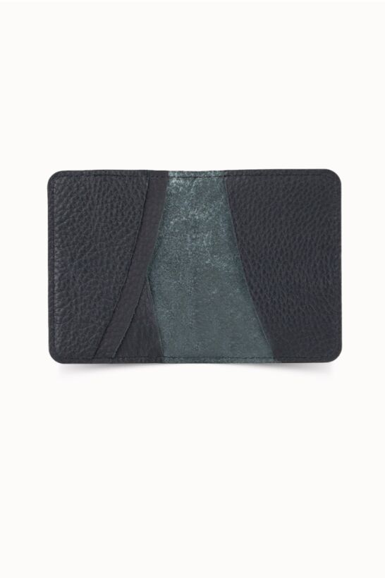 Guard Minimal Matte Black Leather Card Holder