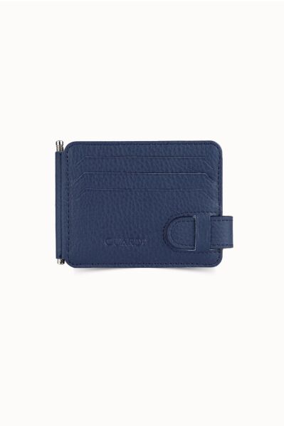 Guard - Guard Navy Blue Clip-on Leather Card Holder
