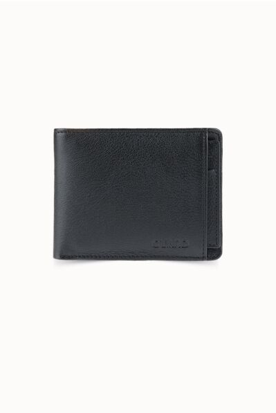 Guard - Guard Black Genuine Leather Men's Wallet with Hidden Card Slot