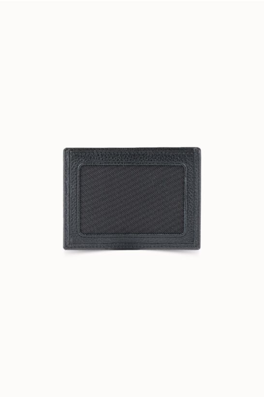 Guard Black Genuine Leather Men's Wallet with Hidden Card Slot