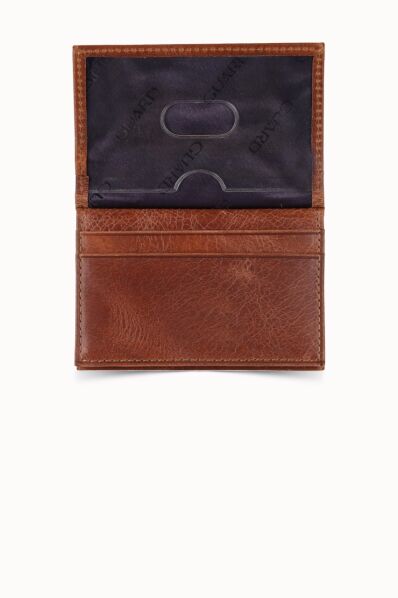 Guard Tan Leather Card Holder - Thumbnail